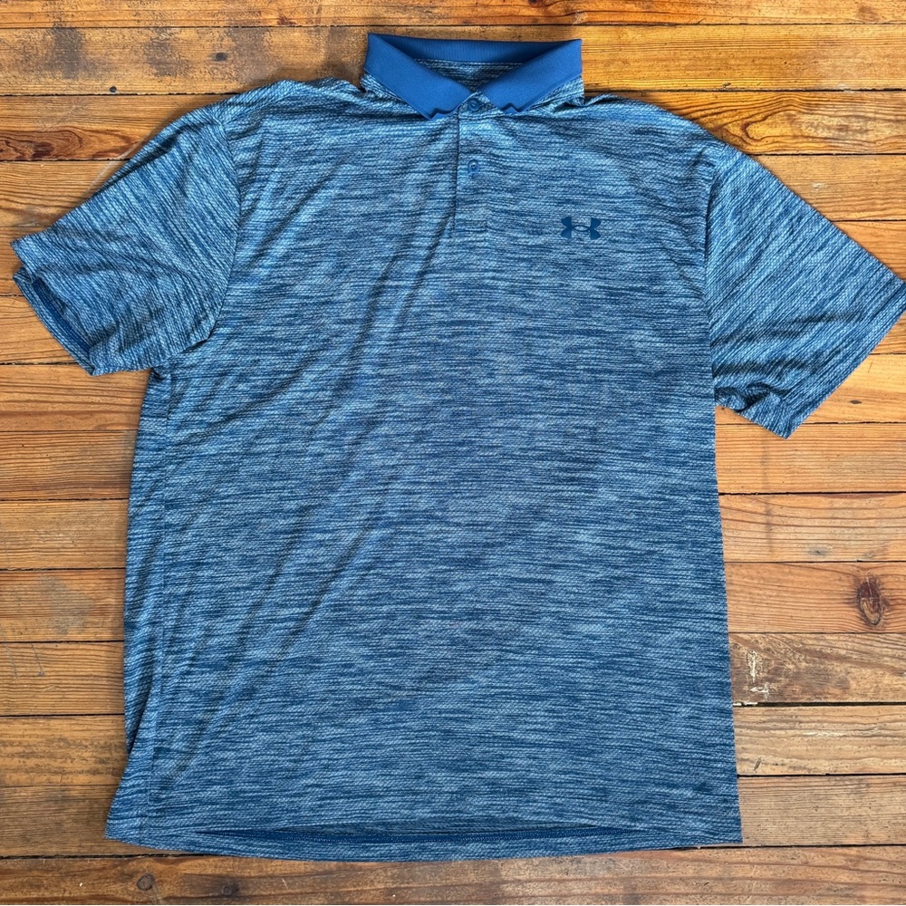 Under Armour Heathered Blue Polo